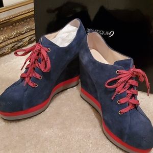 Boutique 9 Suede Wedge Sneakers